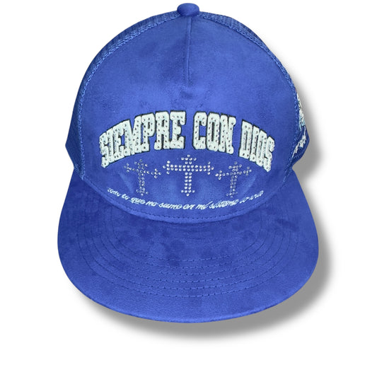 GORRA SIEMPRE CON DIOS DE CRUZ PLANA